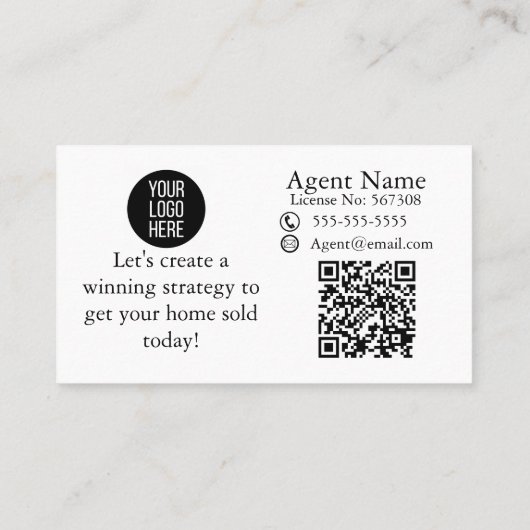 JUST verkauft Real Anwesen Marketing Postkarte Visitenkarte (Rückseite)