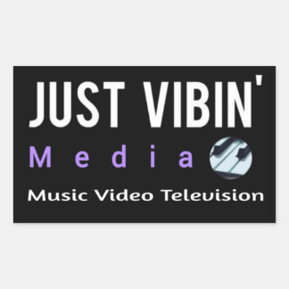 Just Vibin' Media Rechteck-Aufkleber Rechteckiger Aufkleber