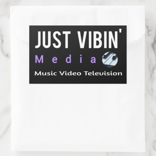 Just Vibin' Media Rectangle Stickers (Tasche)