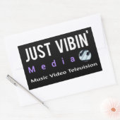 Just Vibin' Media Rectangle Stickers (Umschlag)