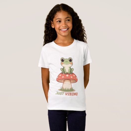 Just Vibing Frog Mushroom T-Shirt (Vorne ganz)