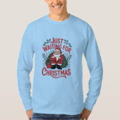 Just Waiting for Christmas Santa Men’s Tshirt (Vorderseite)