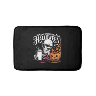 Just Waiting For Halloween Badematte