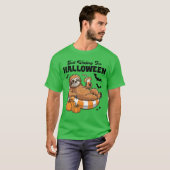 Just Waiting For Halloween Cute Lazy Sloth Hallowe T-Shirt (Vorne ganz)