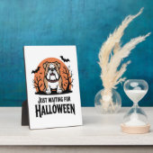 Just Waiting for Halloween Dog Fotoplatte (Seite)