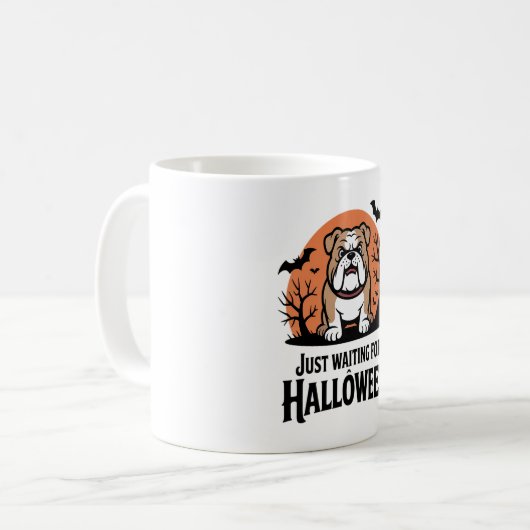 Just Waiting for Halloween Dog Kaffeetasse (Vorderseite Links)