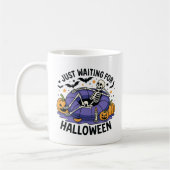 Just Waiting for Halloween – Funny Spooky Season Kaffeetasse (Links)