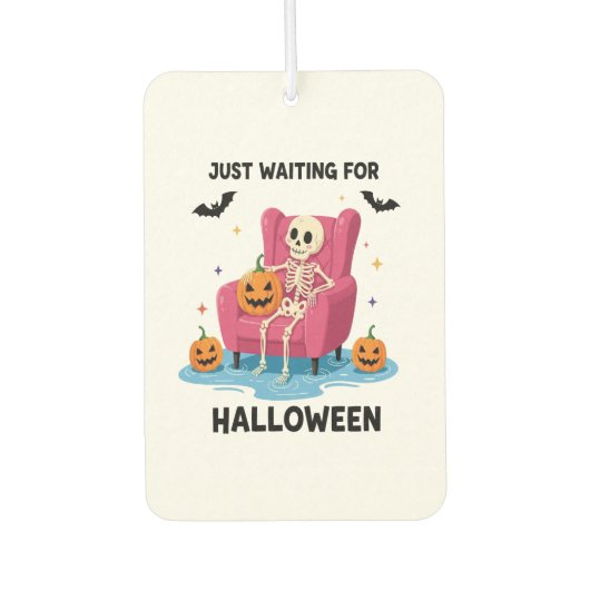 Just Waiting for Halloween Skeleton Autolufterfrischer (Vorderseite)