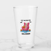 Just Waiting for Halloween Skeleton Glas (Vorderseite)