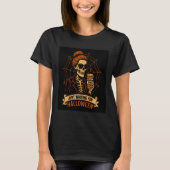 Just Waiting for Halloween Skeleton T-Shirt (Vorderseite)