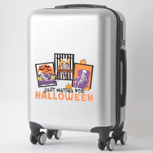 Just Waiting Halloween Fall Vibes Aufkleber (Koffer)