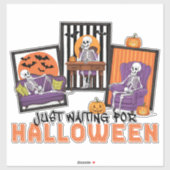 Just Waiting Halloween Fall Vibes Aufkleber (Blatt)