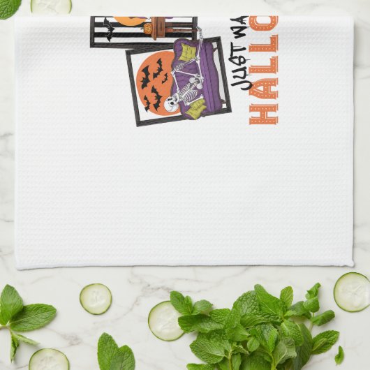 Just Waiting Halloween Fall Vibes Geschirrtuch (Gefaltet)