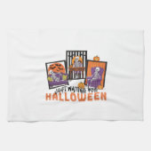 Just Waiting Halloween Fall Vibes Geschirrtuch (Horizontal)