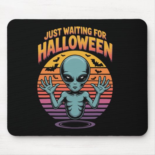 Just Wart für Halloween Alien Vibes Mousepad (Vorne)