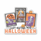 Just Wart Halloween Fall Vibes Aufkleber (Vorderseite)