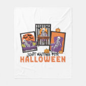 Just Wart Halloween Fall Vibes Fleecedecke (Vorderseite)