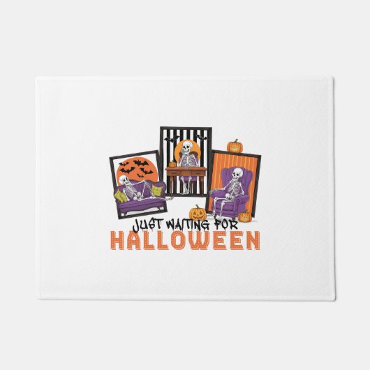 Just Wart Halloween Fall Vibes Fußmatte (Vorderseite)