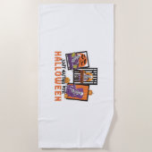 Just Wart Halloween Fall Vibes Strandtuch (Vorderseite)