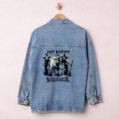 Just Wart zu Halloween Fun Hexen Cat Ghotly Jeansjacke (Hangar)