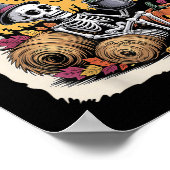 Just Wart zu Halloween _ Funny Skeleton Pumpki Poster (Ecke)