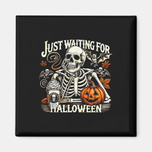Just Wart zu Halloween Funny Skeleton Pumpkin Magnet