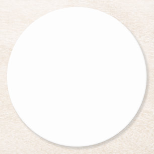 Just White Craft Runder Pappuntersetzer