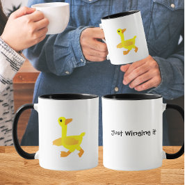 Just winging it Duck Humor Tasse