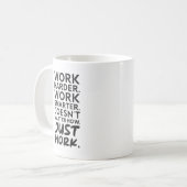 Just Work - Gym, Hustle, Erfolg, Motivierend Kaffeetasse (Vorderseite Links)
