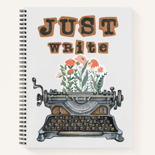 "Just Write" SpiralNotebook Notizblock (Vorderseite)