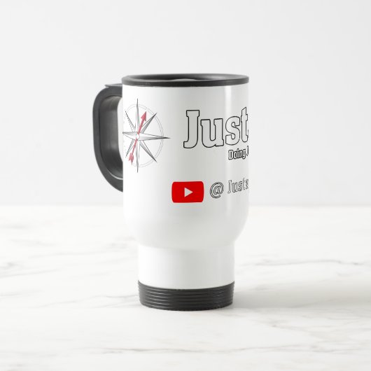 Justa Jer Logo Cup Reisebecher (Vorderseite Links)