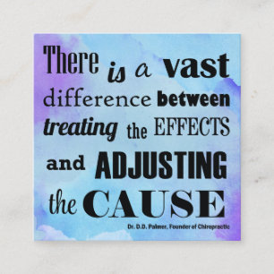 Justage der Ursachen-Aquarell-Chiropraktik Quadratische Visitenkarte