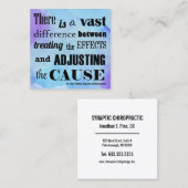 Justage der Ursachen-Aquarell-Chiropraktik Quadratische Visitenkarte (Vorne/Hinten)