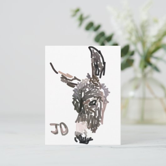 JustDonkeys Logo-Postkarte Postkarte (Stehend Vorderseite)