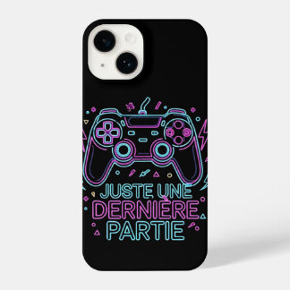 Juste Une Dernière Partie - Retro Neon black gamer iPhone 14 Hülle