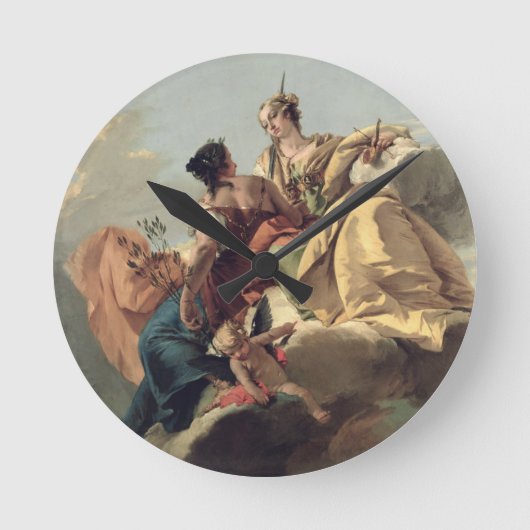 Justice and Peace Runde Wanduhr (Vorderseite)