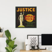Justice Florida Crate Label Poster (Heimbüro)