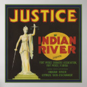 Justice Florida Crate Label Poster (Vorne)