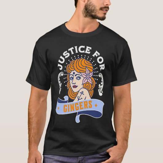 Justice For Gingers  Redhead Pride T-Shirt (Vorderseite)