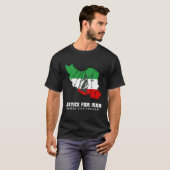 Justice for Iran Iranian flag Iran Map Goddess or T-Shirt (Vorne ganz)