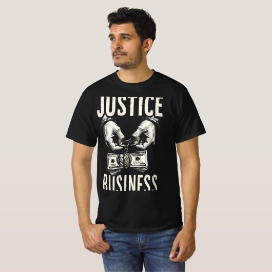 Justice for Sale – Bold Social Commentary Tee (Vorne ganz)