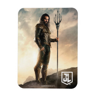 Justice League   Aquaman auf dem Schlachtfeld Magnet