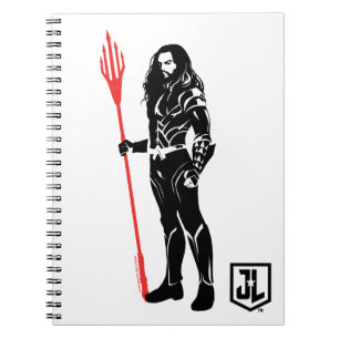 Justice League   Aquaman Pose Noir Pop Art Notizblock