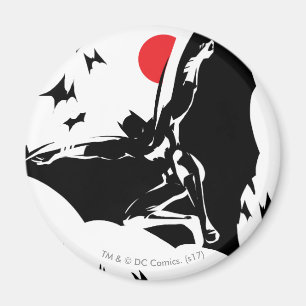 Justice League   Batman in Fledermauswolke Pop-Art Magnet
