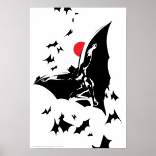 Justice League   Batman in Fledermauswolke Pop-Art Poster