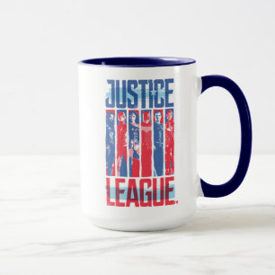 Justice League   Blue & Red Group Pop Art Tasse
