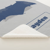 Justice League | Brush & Halftone Batman Symbol Sherpadecke (3/4)