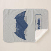Justice League | Brush & Halftone Batman Symbol Sherpadecke (Vorderseite (Horizontal))