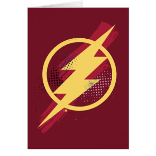 Justice League Brush & Halftone Flash Symbol