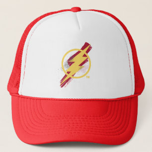 Justice League Brush & Halftone Flash Symbol Truckerkappe